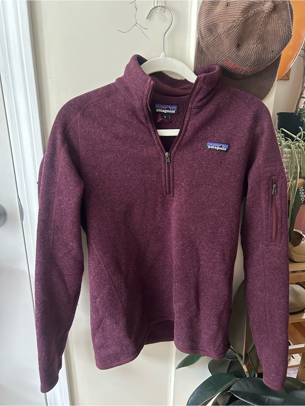 Patagonia Women's Quarter-Zip Pullover Sweater - Plum